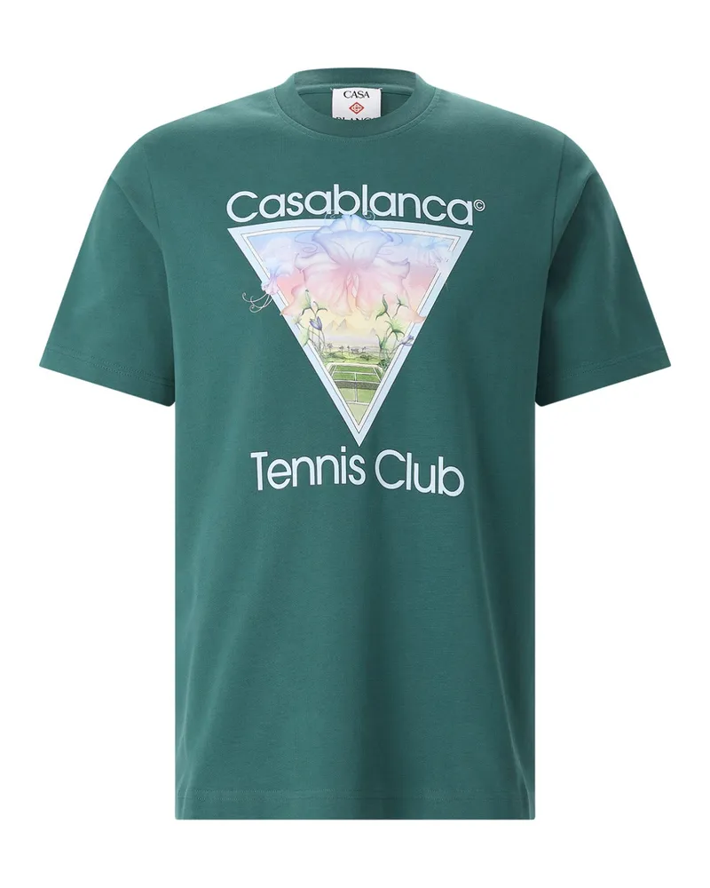 Casablanca Paris T-Shirt aus Baumwolle Grün