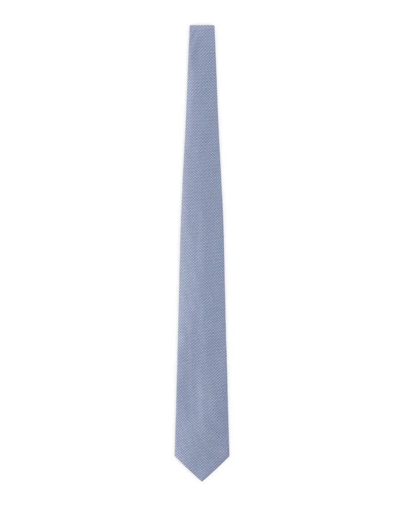 Eton Krawatte mit geometrischen Muster Blau