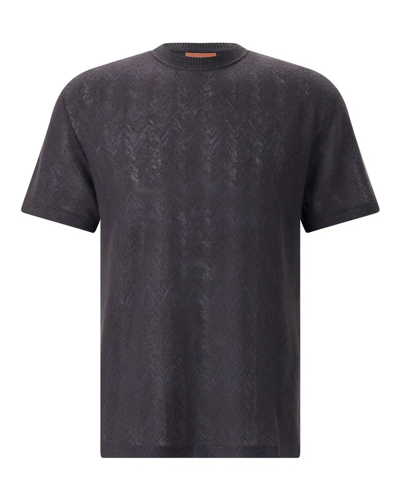 Missoni T-Shirt aus Kaschmir-Mix Anthrazit