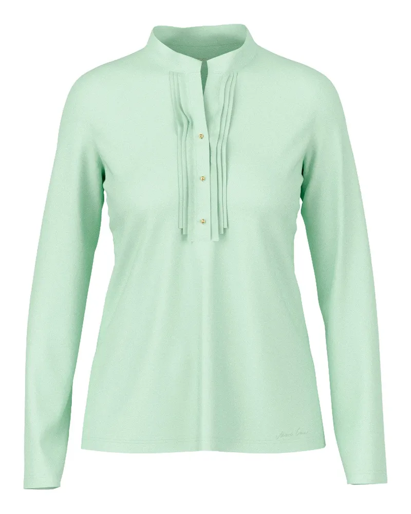 Marc Cain Langarmshirt mit Seidendetails Hellgrün