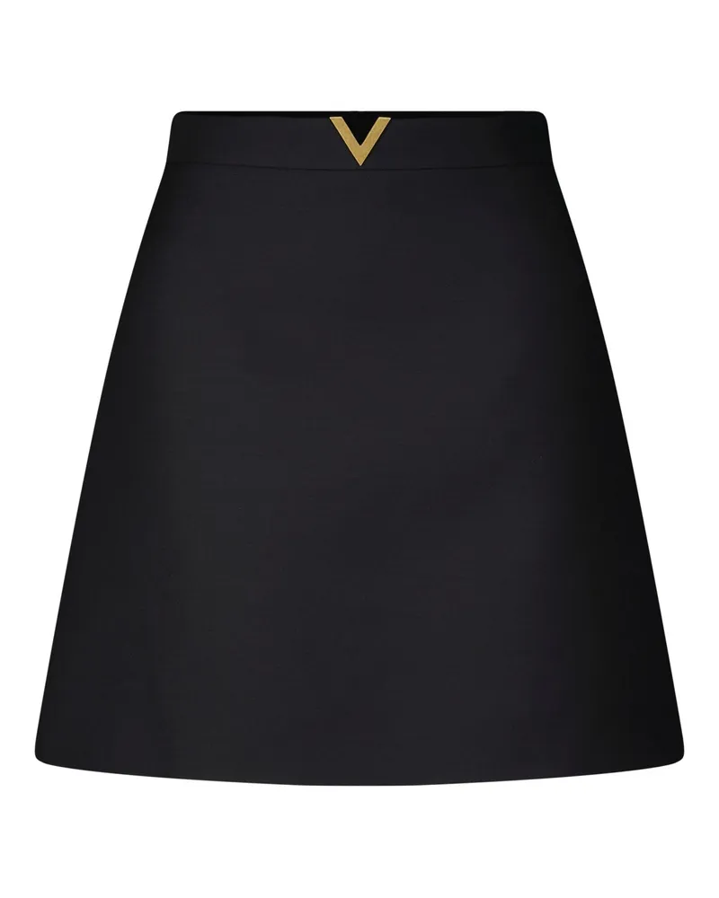 Valentino Garavani Kurzer Rock mit Logo-Detail Schwarz