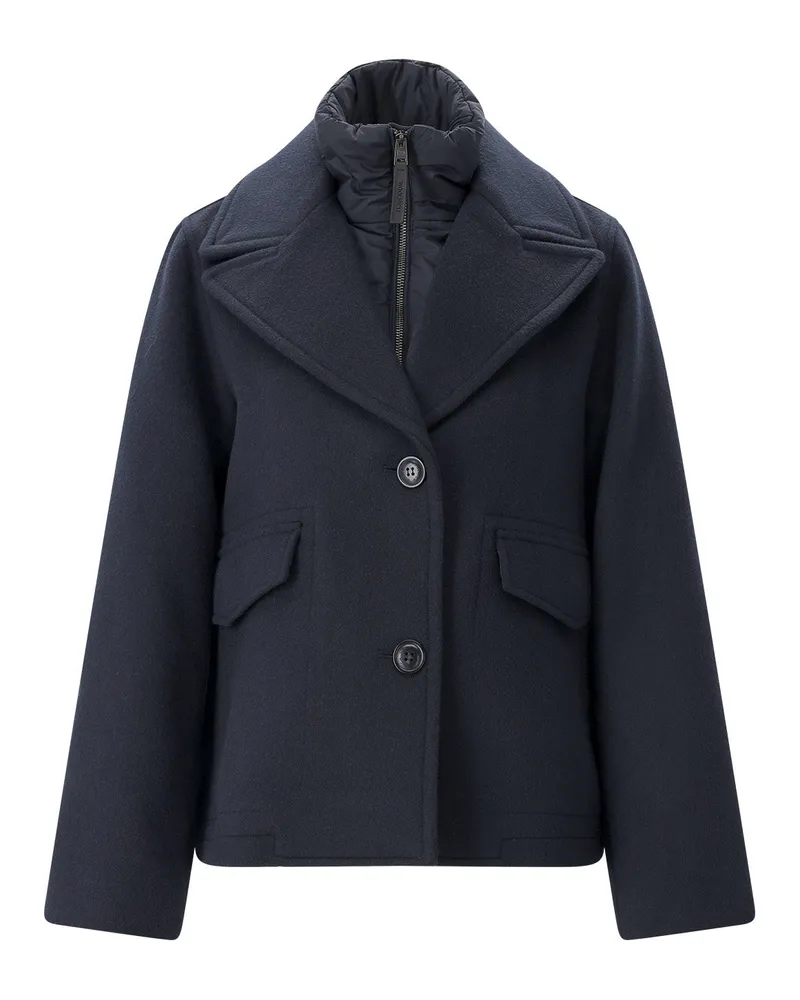 Woolrich Jacke Melton Wool aus Woll-Mix Navy