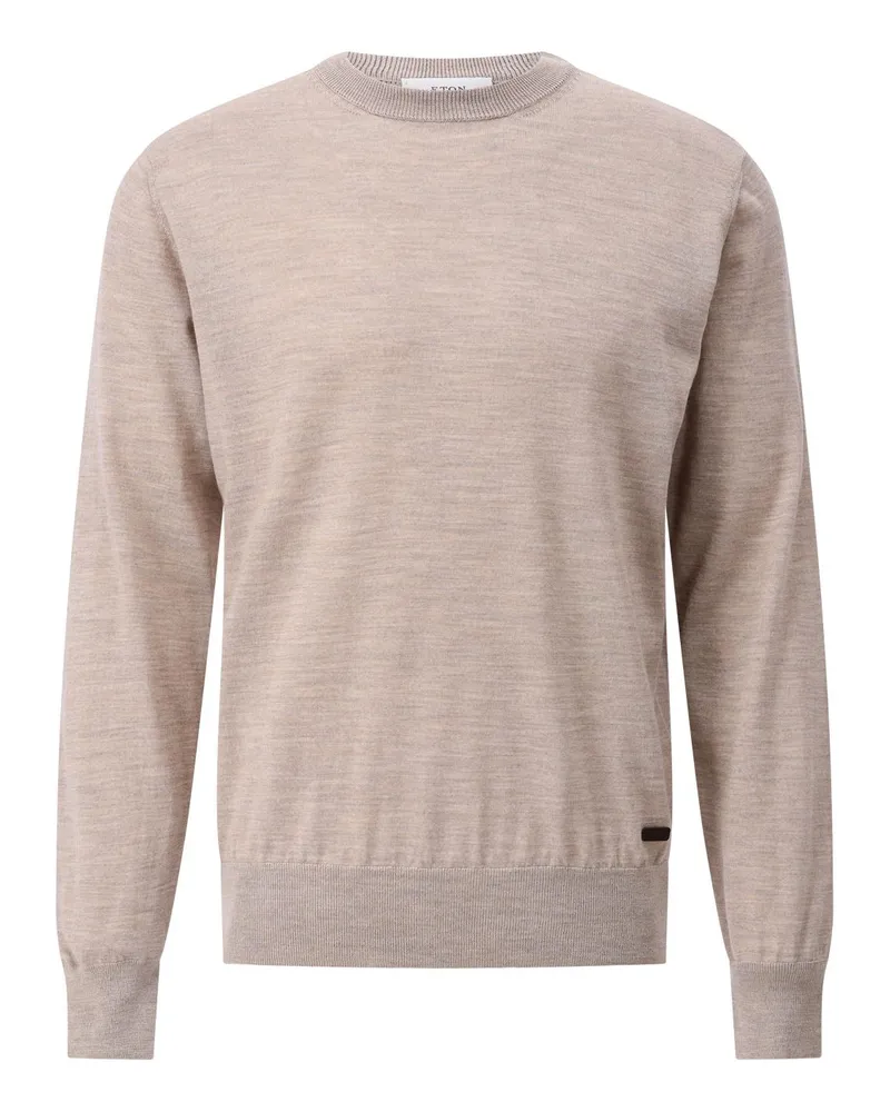 Eton Pullover mit Rundhalsausschnitt Braun