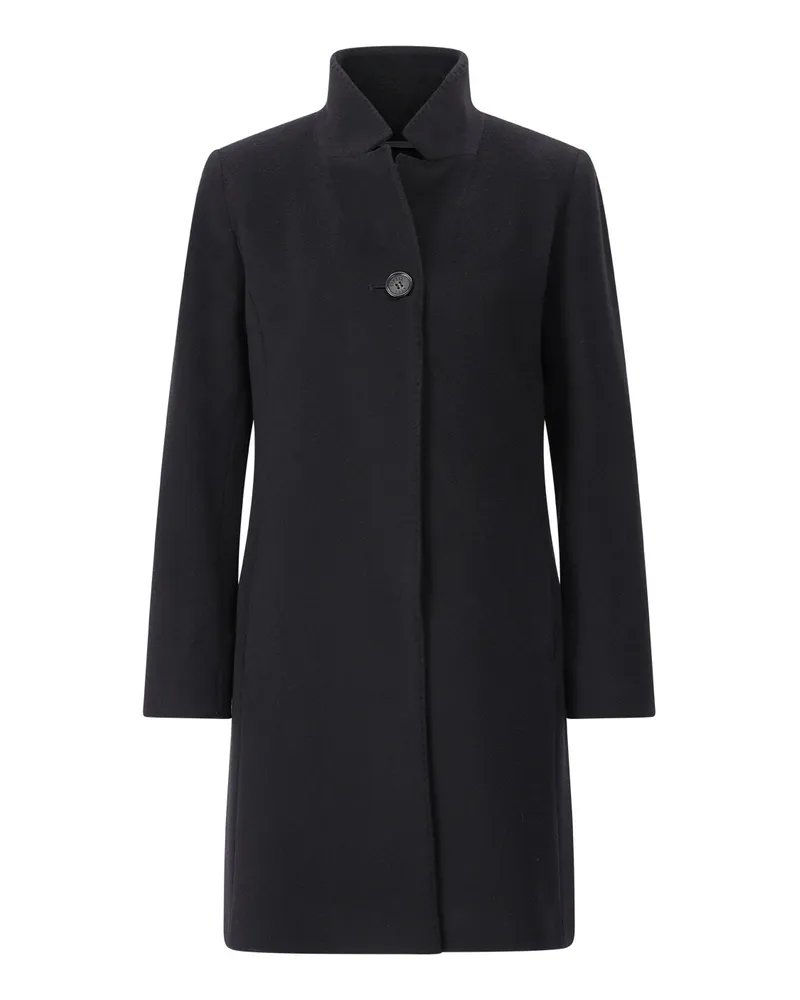 Cinzia Rocca Mantel aus Schurwolle Schwarz