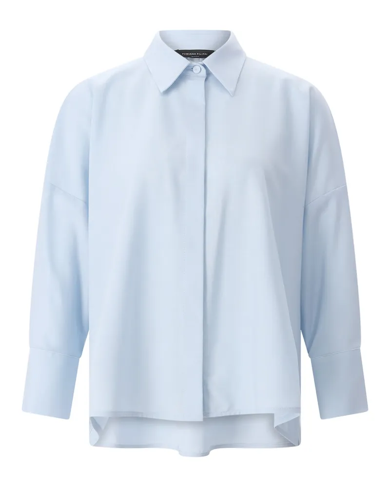 Fabiana Filippi Bluse mit Schmuckdetails Hellblau
