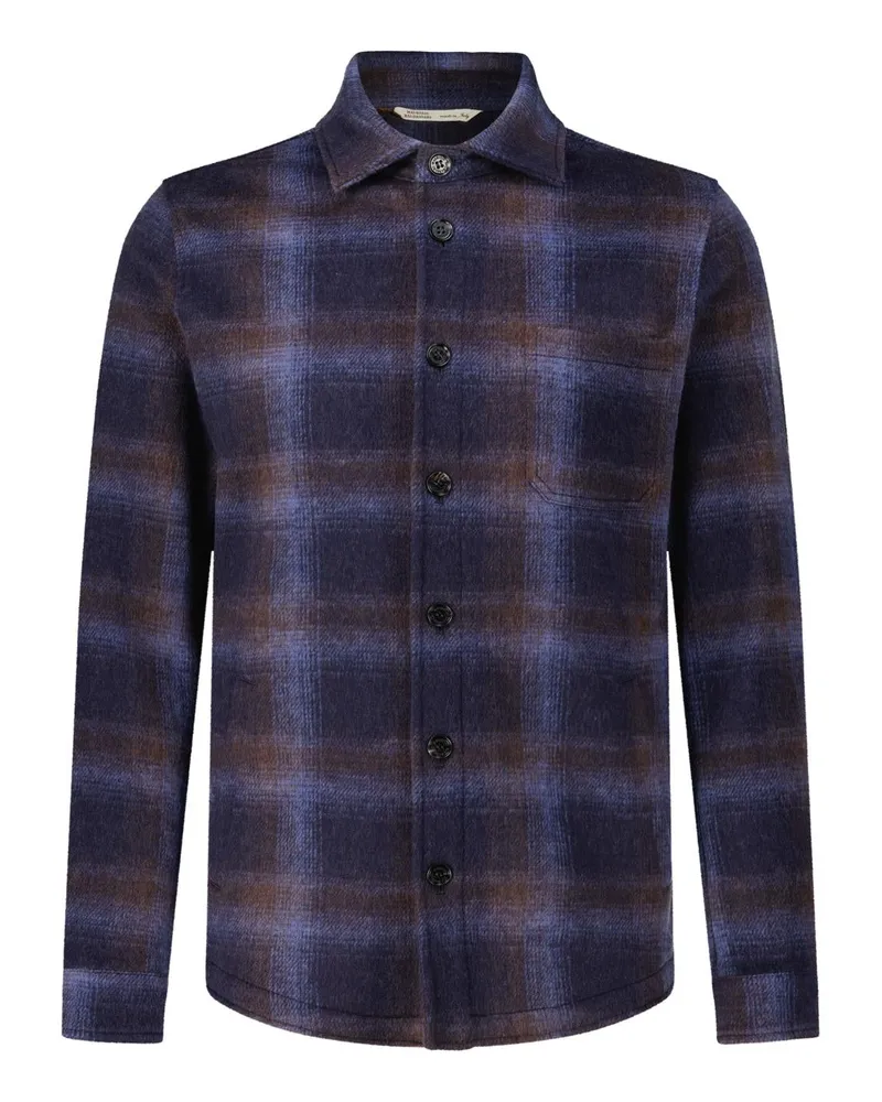 Maurizio Baldassari Kariertes Overshirt Dunkelblau