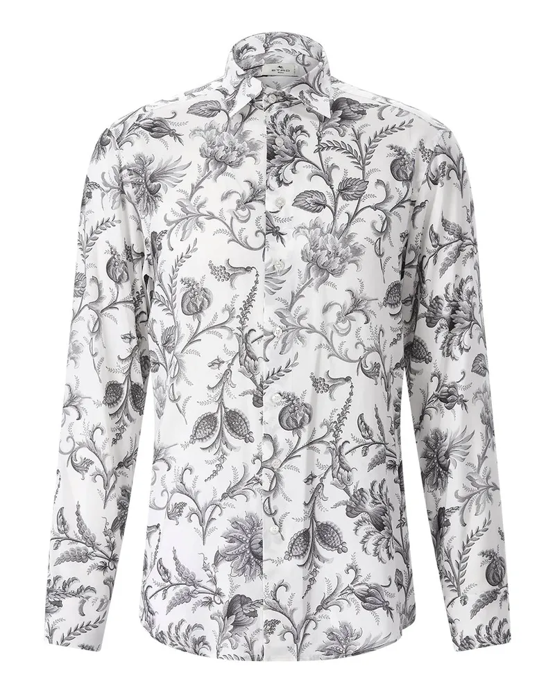 Etro Regular-Fit Hemd Grau