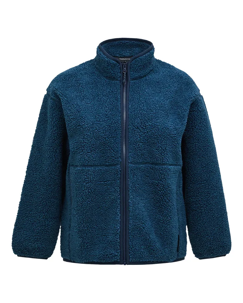 Peak Performance Jacke aus Teddyfell Blau