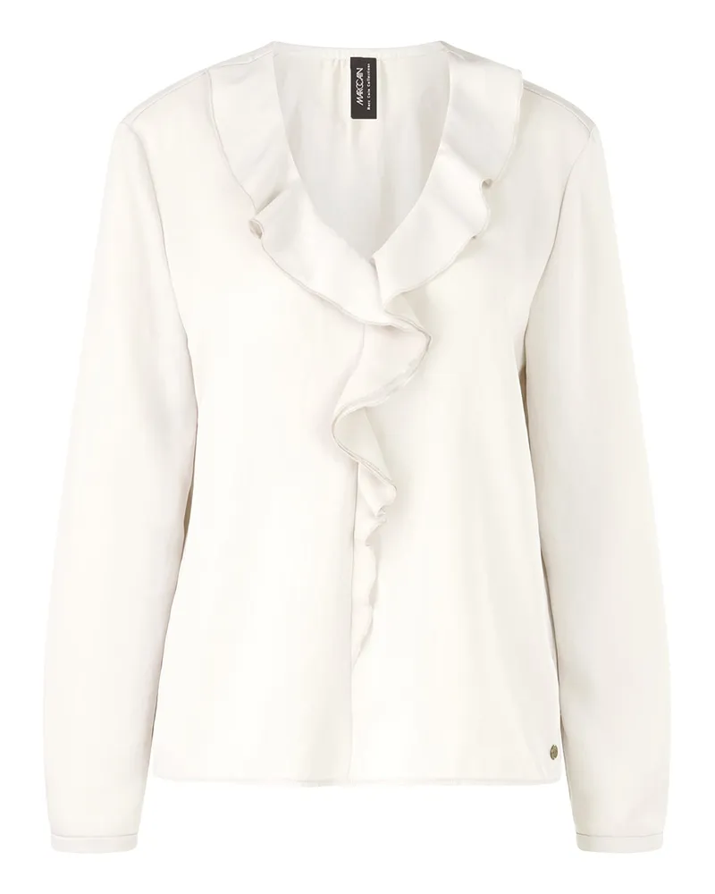 Marc Cain Bluse mit Rüschen Weiß