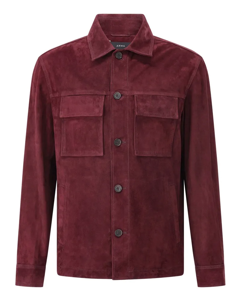 Arma Jacke Mex aus Lammleder Dunkelrot