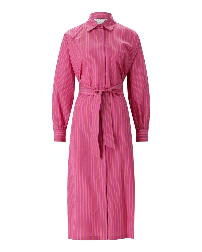 Max Mara Gestreiftes Blusenkleid Lord Rosa