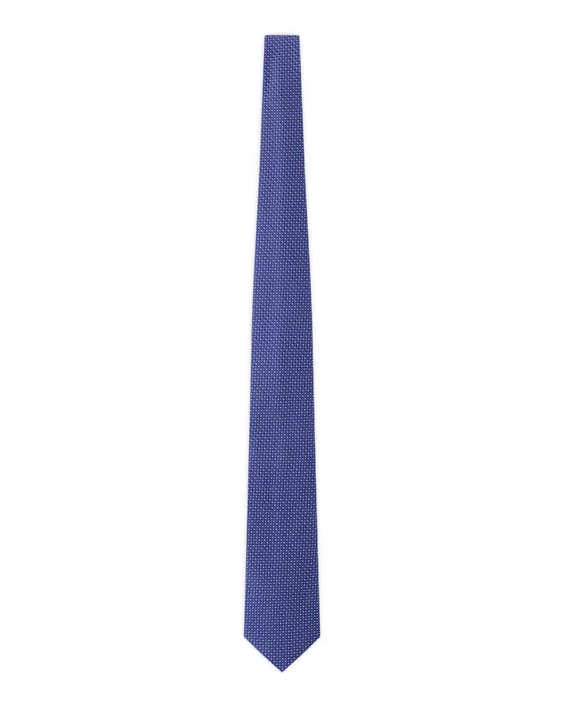 Eton Krawatte mit geometrischen Muster Blau