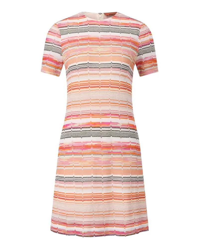 Missoni Gemustertes Midikleid mit Glanzfaden Multicolor
