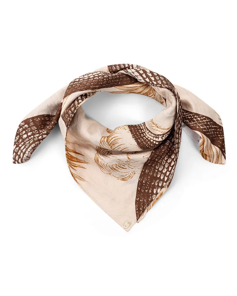 Friendly Hunting Tuch aus Seide Beige