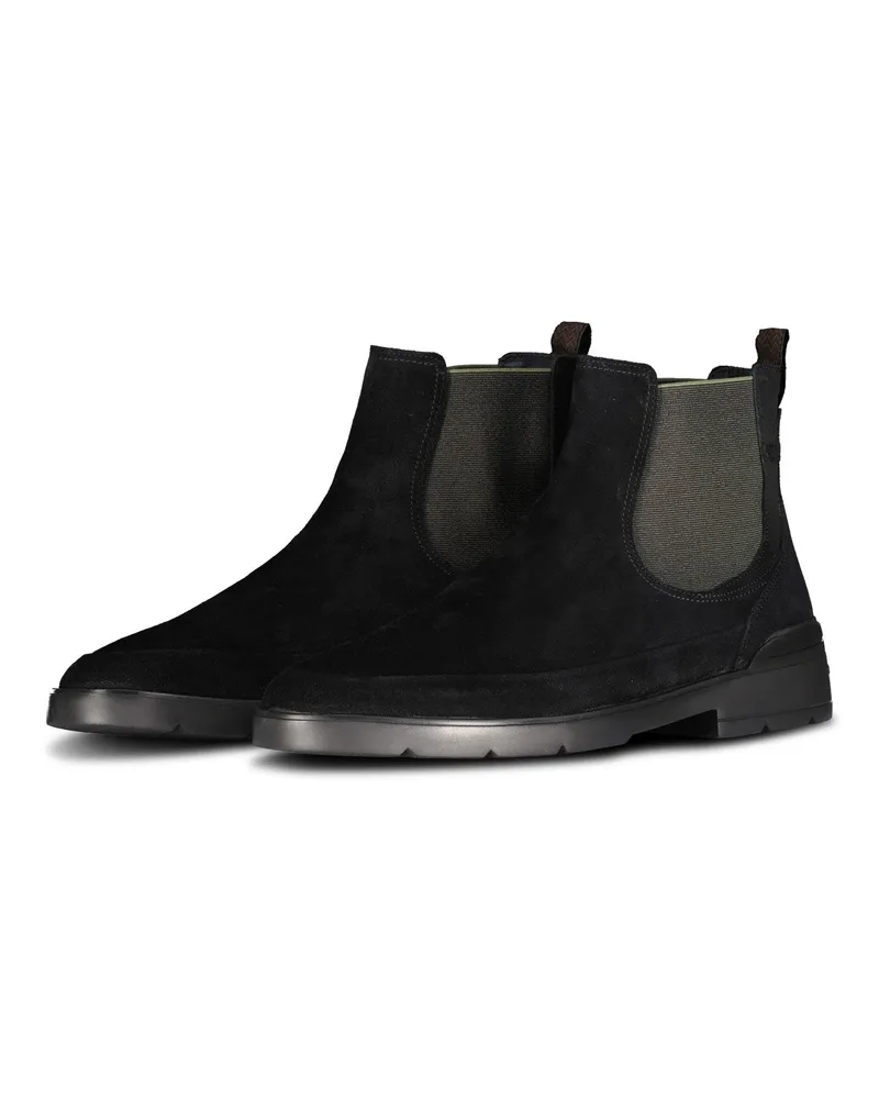 Van Bommel Chelsea Boots aus Veloursleder Schwarz