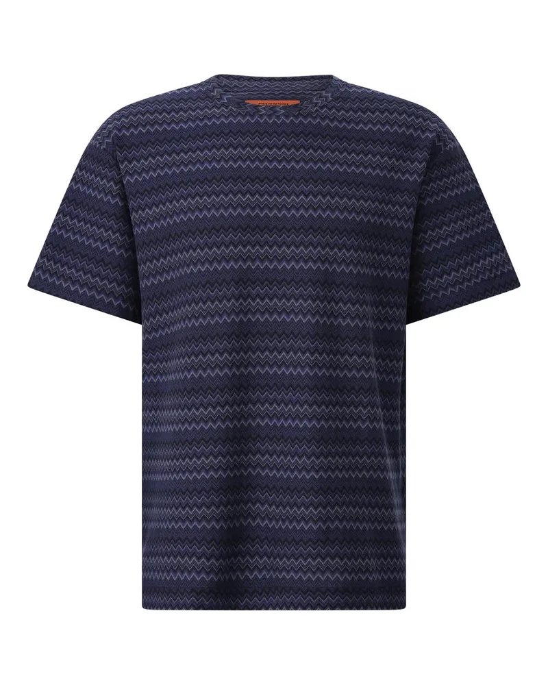 Missoni Shirt aus feiner Baumwolle Dunkelblau