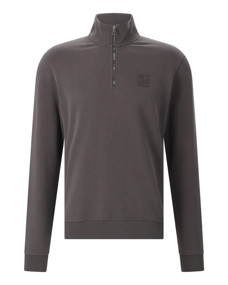 Belstaff Sweatshirt mit Reißverschlusskragen Dkink
