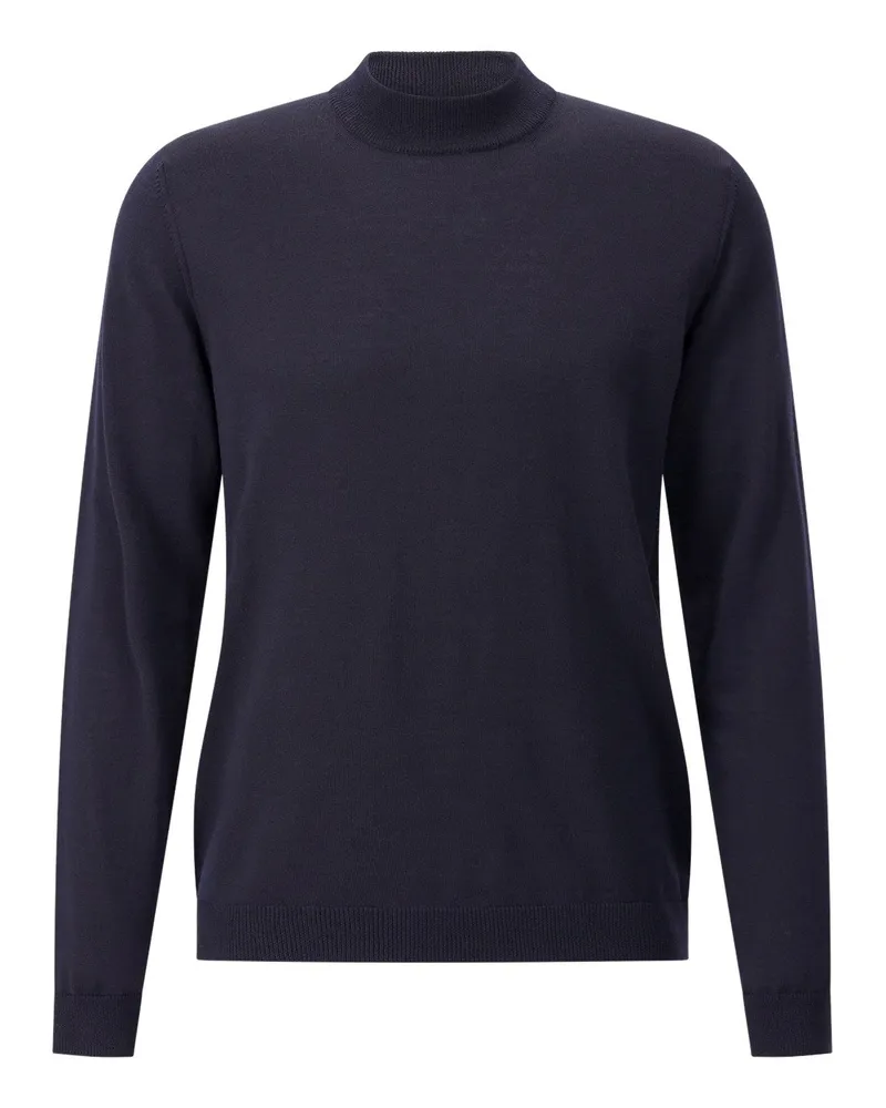 Roberto Collina Pullover mit Stehkragen Dunkelblau