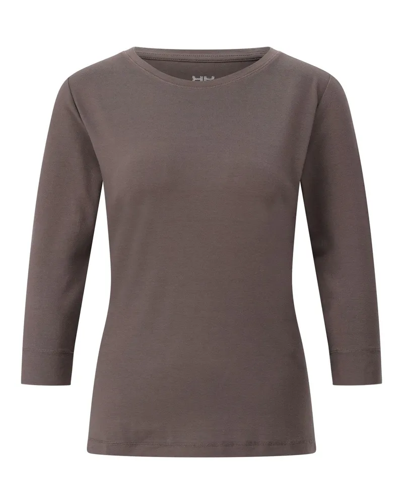Riani Shirt mit Rundhalsausschnitt Braun