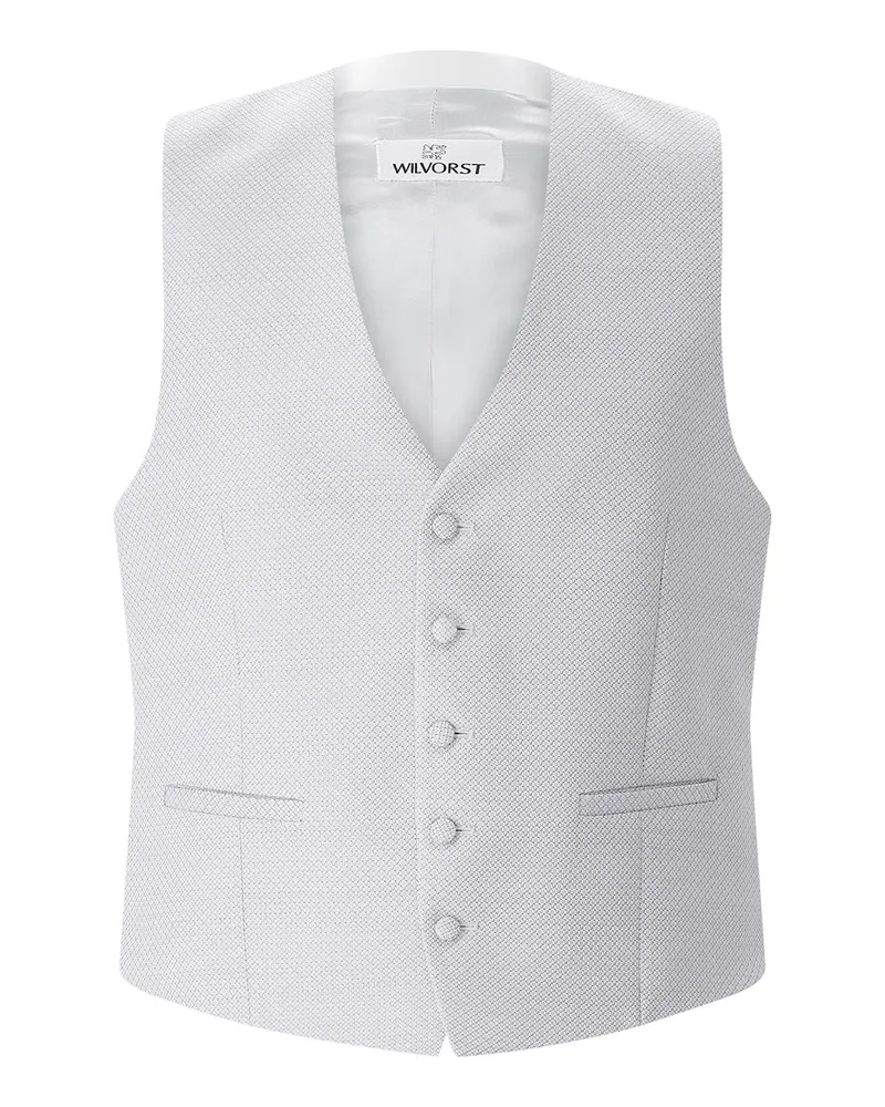 Wilvorst Weste mit Muster Hellgrau