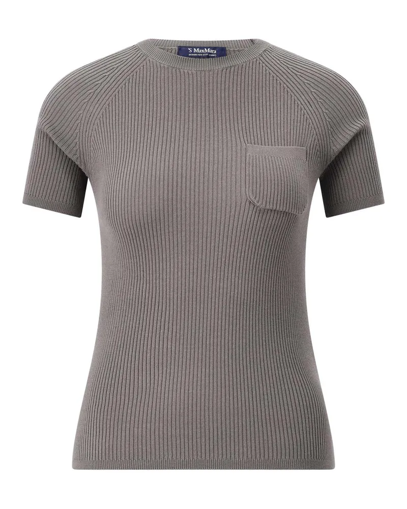 Max Mara Geripptes Shirt Berlino Grau