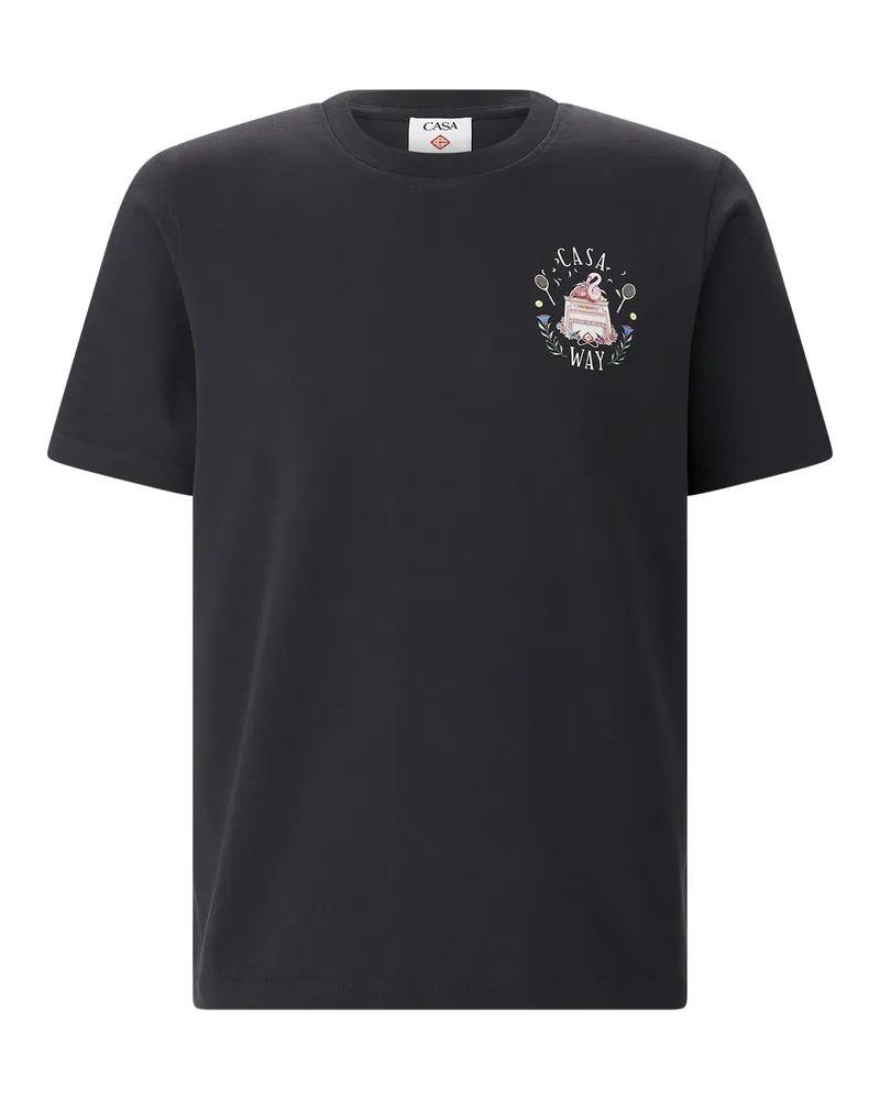 Casablanca Paris T-Shirt mit Print Schwarz