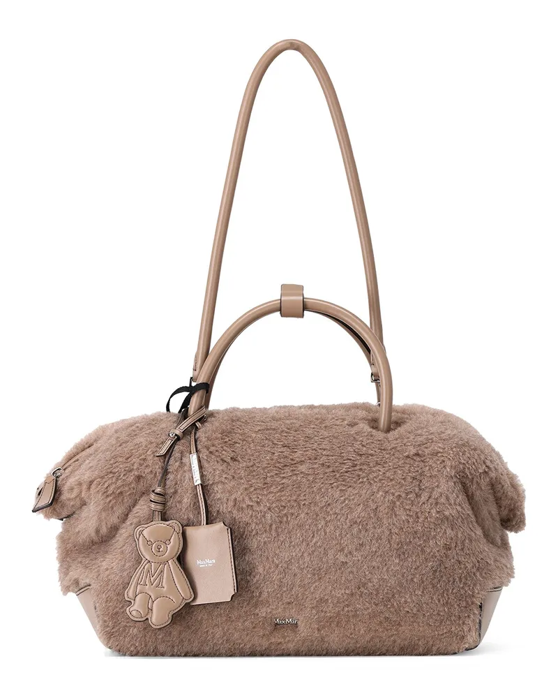 Max Mara Tasche Teddyhol aus Leder Hellbraun
