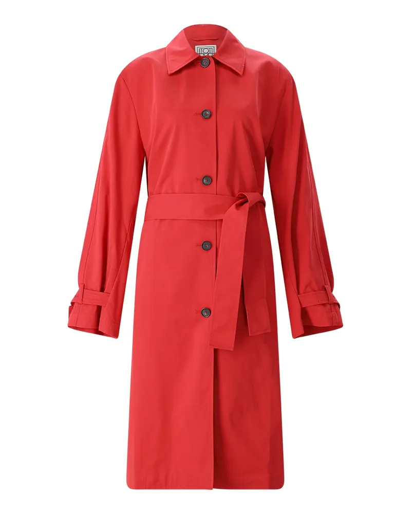 Totême Trenchcoat aus Bio-Baumwolle Rot