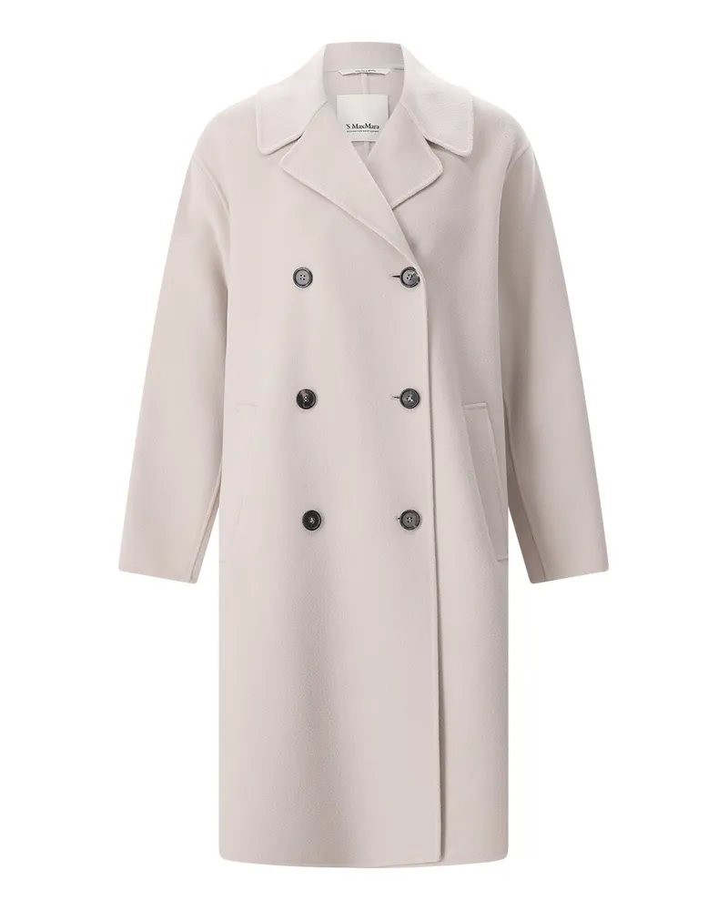 Max Mara Doppelreihiger Mantel Magnolia aus Wolle Beige