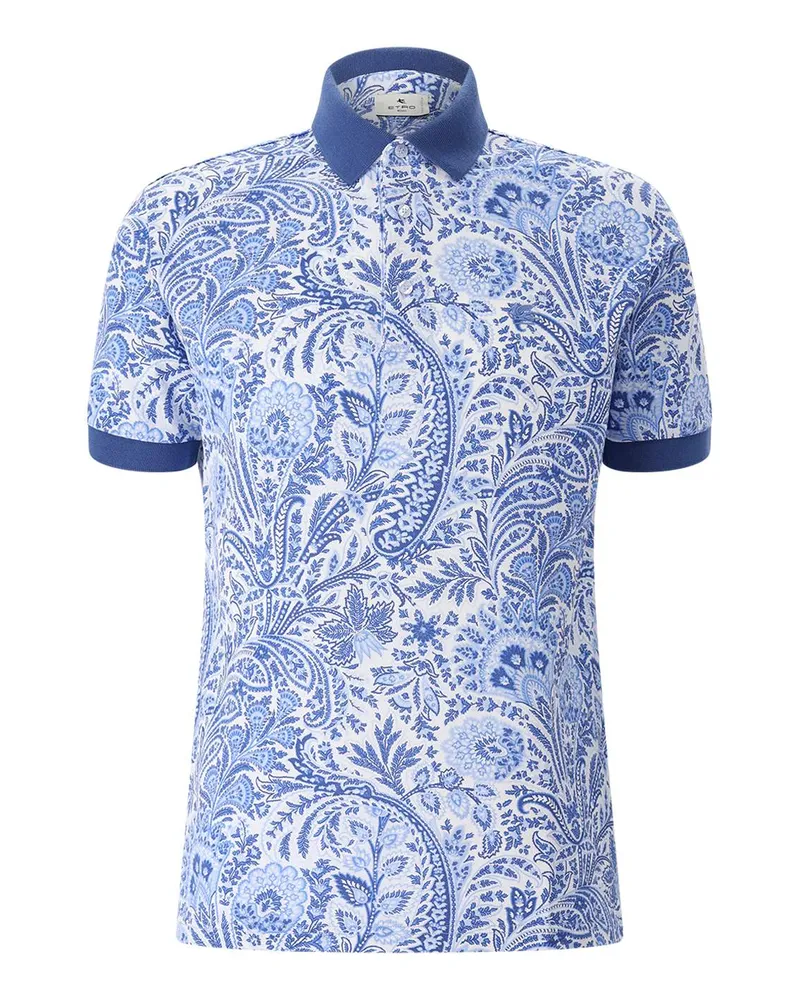 Etro Poloshirt mit Paisley-Muster Blau