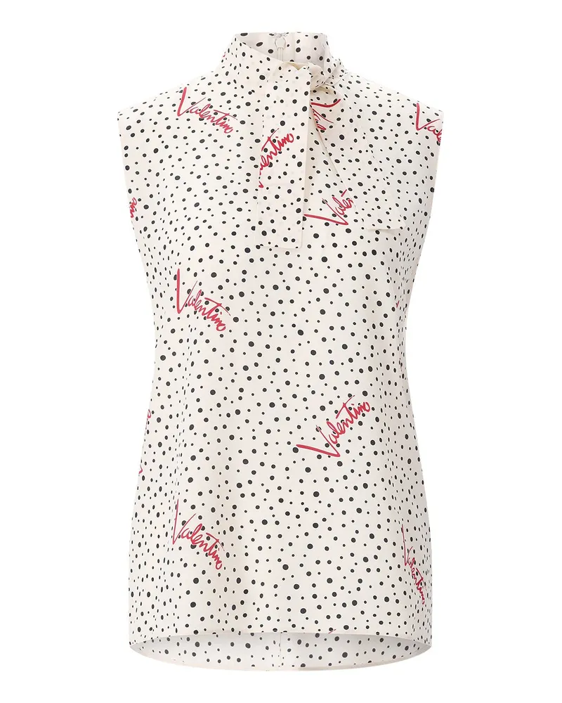 Valentino Garavani Bluse aus Seide Creme