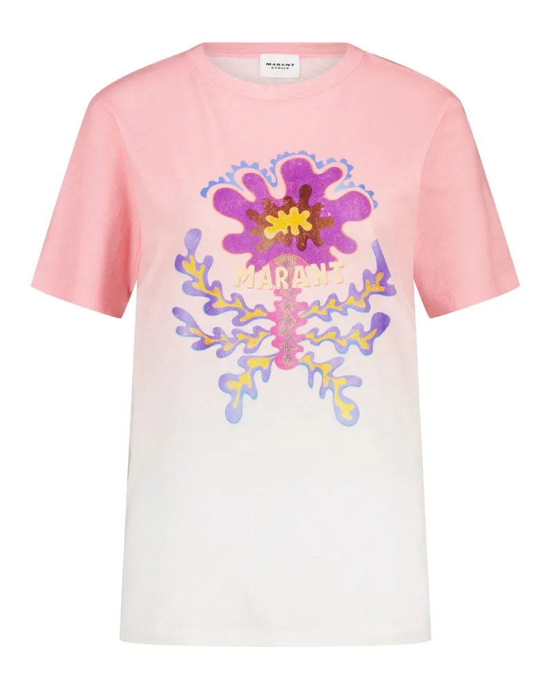Isabel Marant T-Shirt Zewel mit Print Rosa