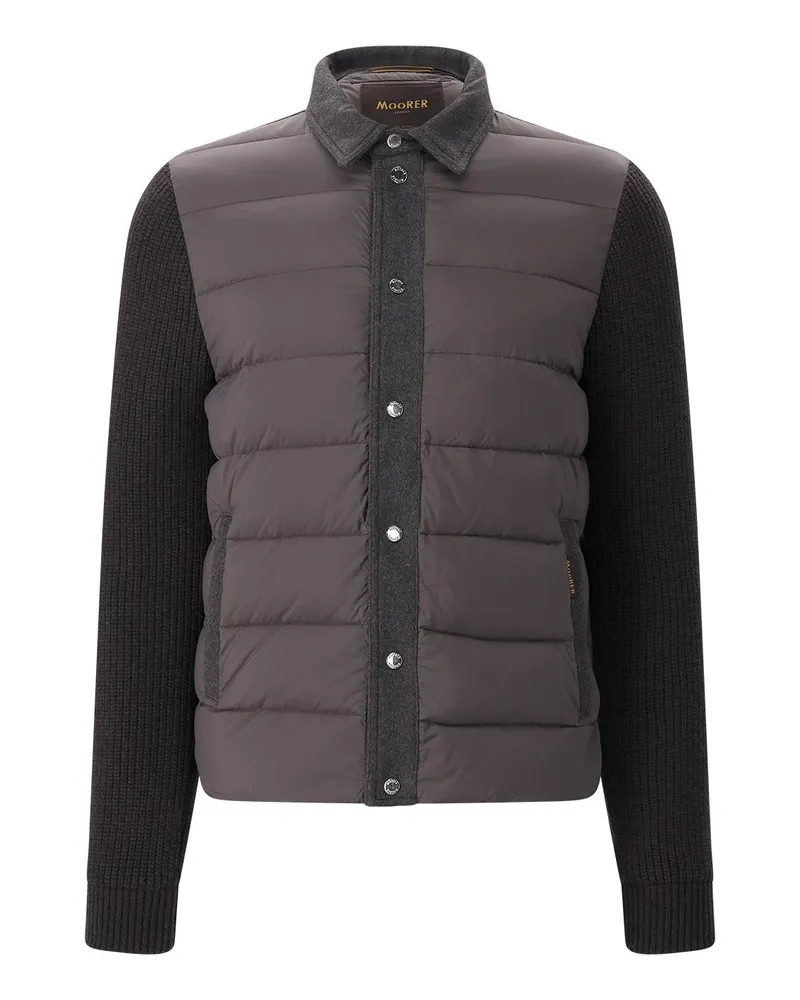 MOORER Jacke Salti mit Kaschmir & Daunen Dunkelbraun