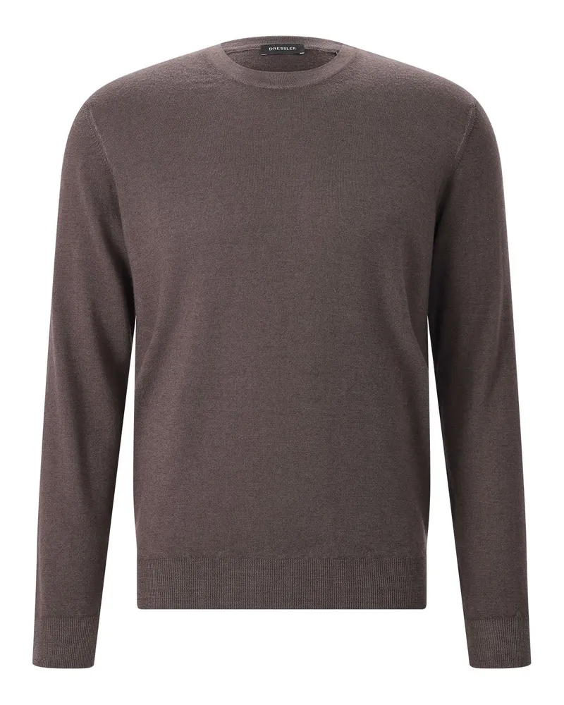 Dressler Pullover aus Schurwolle Braun