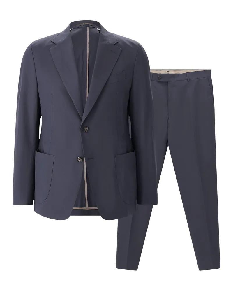 windsor. Zweiteiliger Anzug aus Baumwolle Dunkelblau