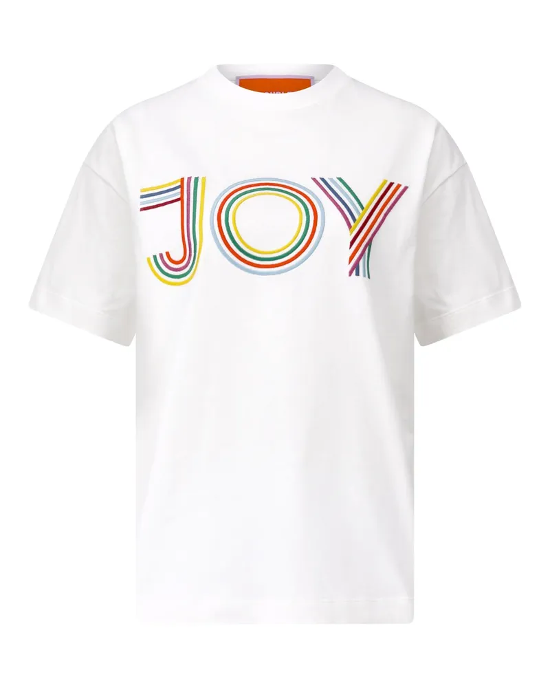 La DoubleJ Oversized T-Shirt mit Stickerei Weiß