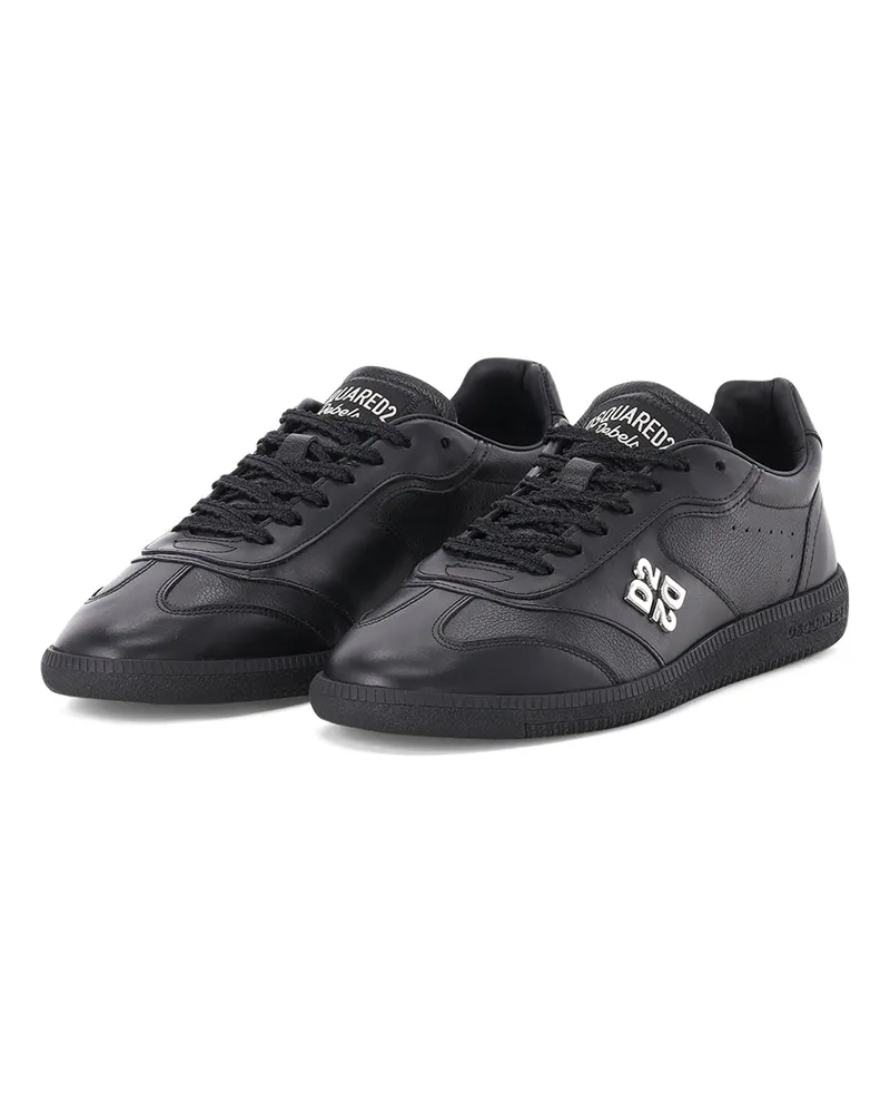 Dsquared2 Sneaker Rebels aus Leder Schwarz