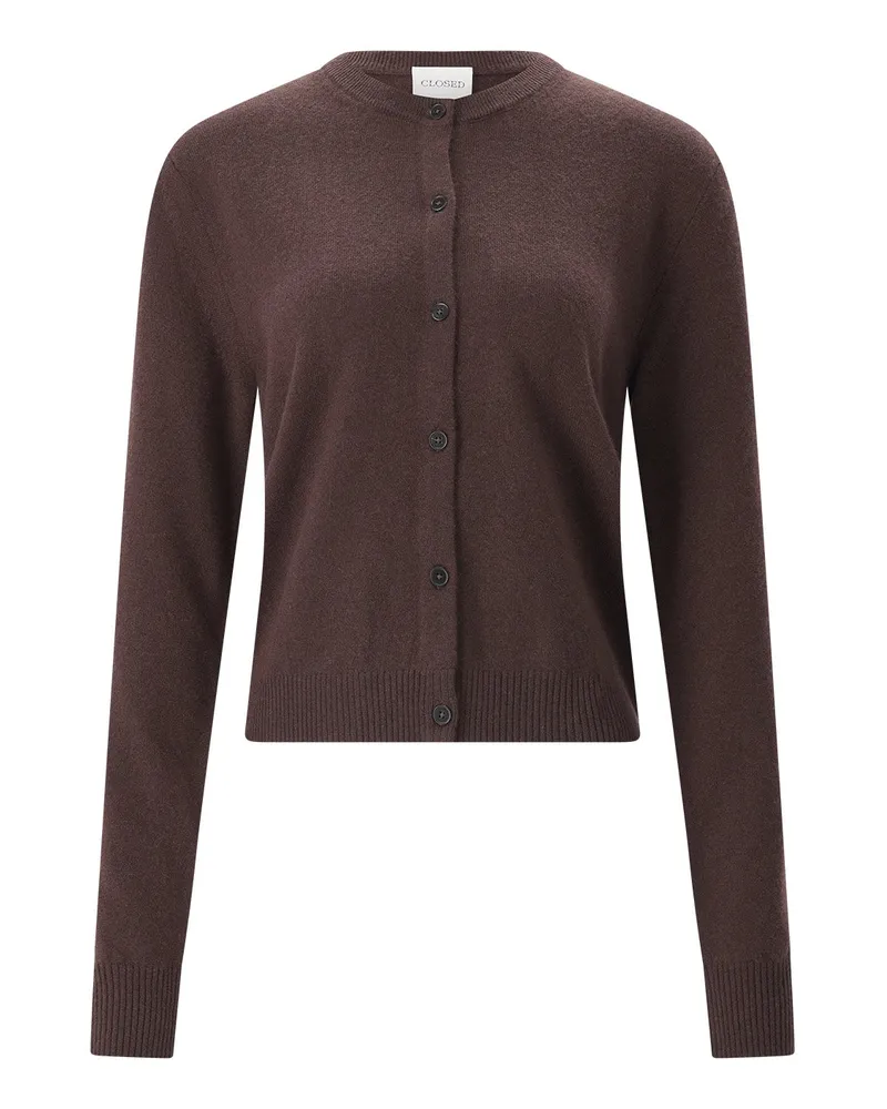 Closed Strickjacke aus Wolle und Kaschmir Braun