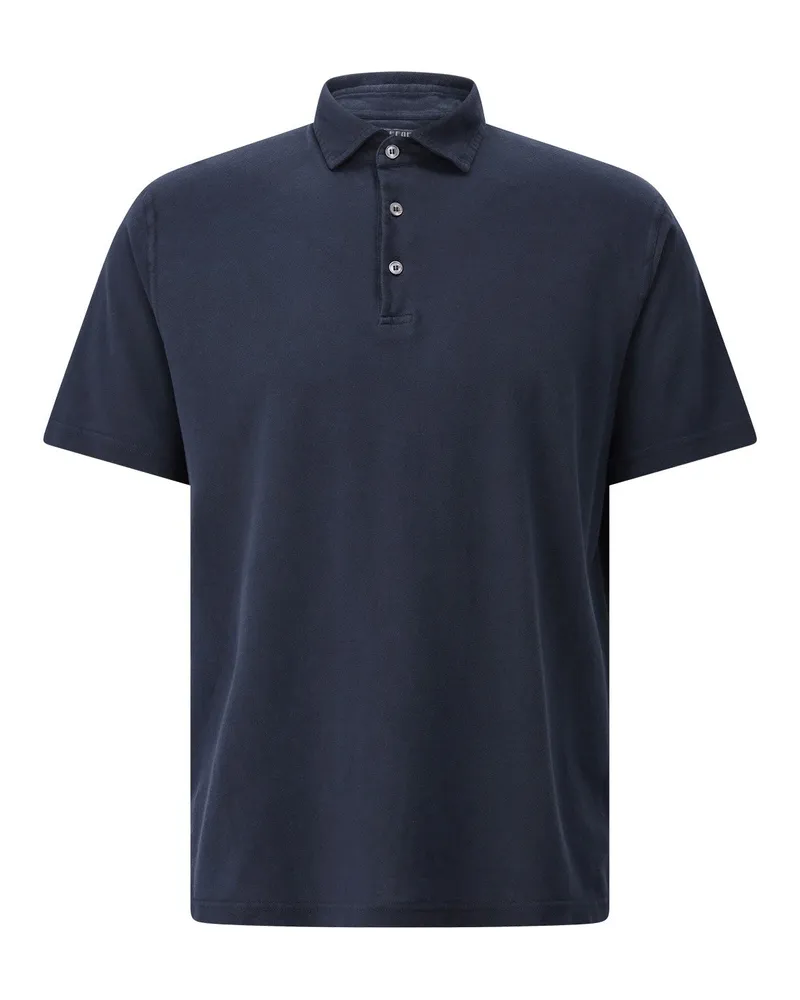 Fedeli Poloshirt aus Baumwolle Dunkelblau
