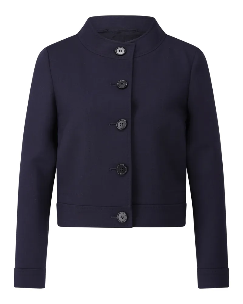 Max Mara Jacke Lamine mit Schurwolle Dunkelblau