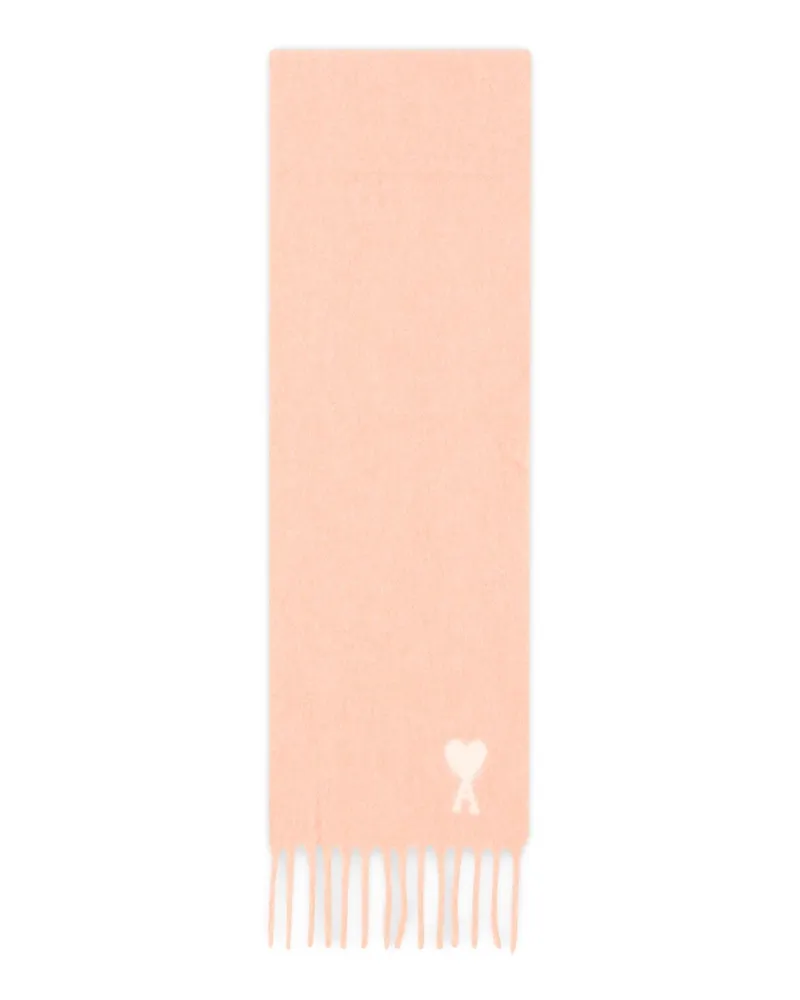 AMI Paris Schal mit Logo Rosa