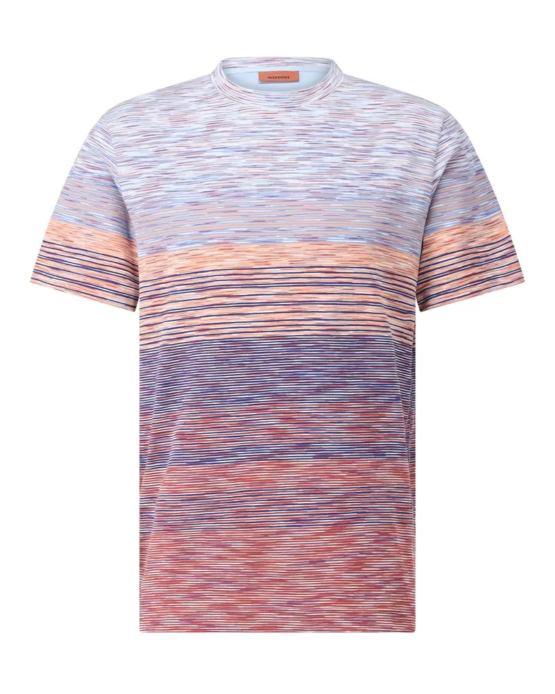 Missoni Buntes T-Shirt mit Streifen Orange