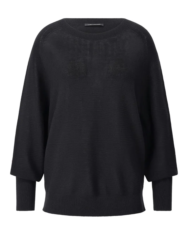 Luisa Cerano Pullover aus Baumwoll-Crêpe Schwarz