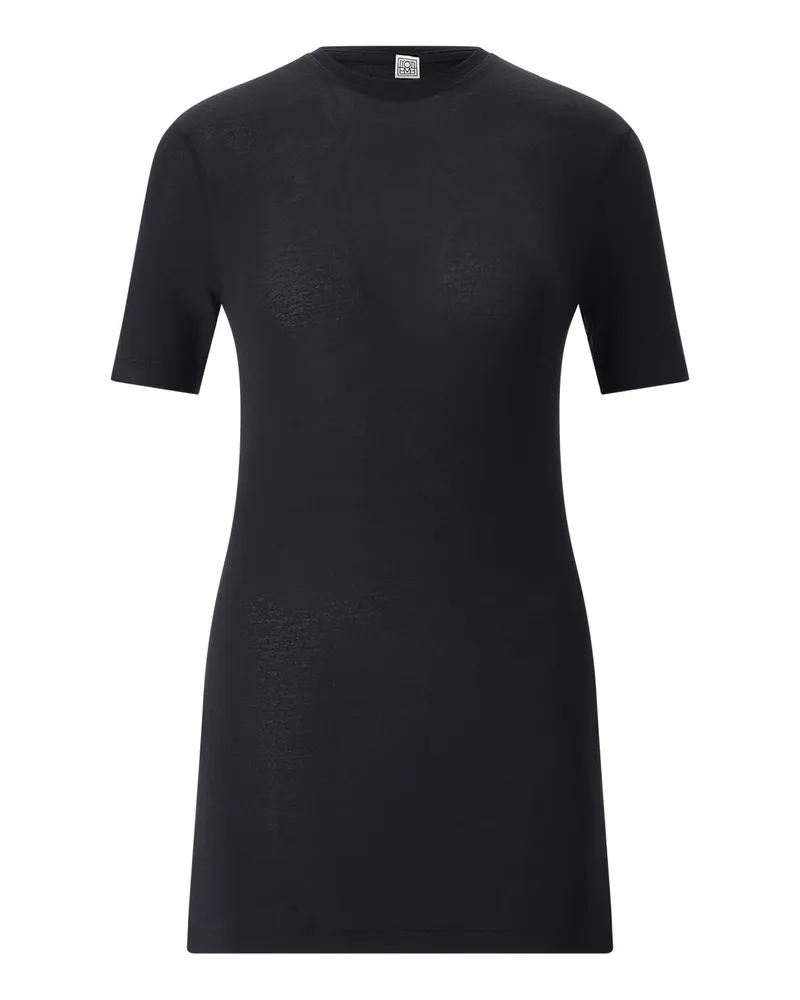 Totême T-Shirt aus Strick Schwarz