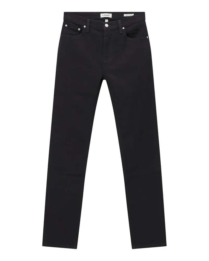 Frame Denim Straight-Fit Jeanshose aus Baumwolle Schwarz