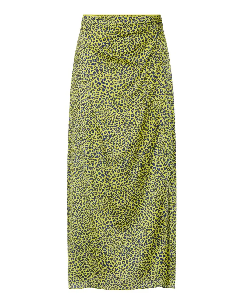 Marc Cain Midirock mit Animal-Print Grün