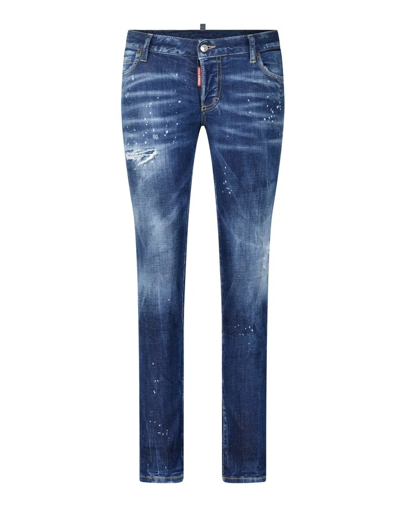 Dsquared2 Jennifer Jeans im Used Look Blau