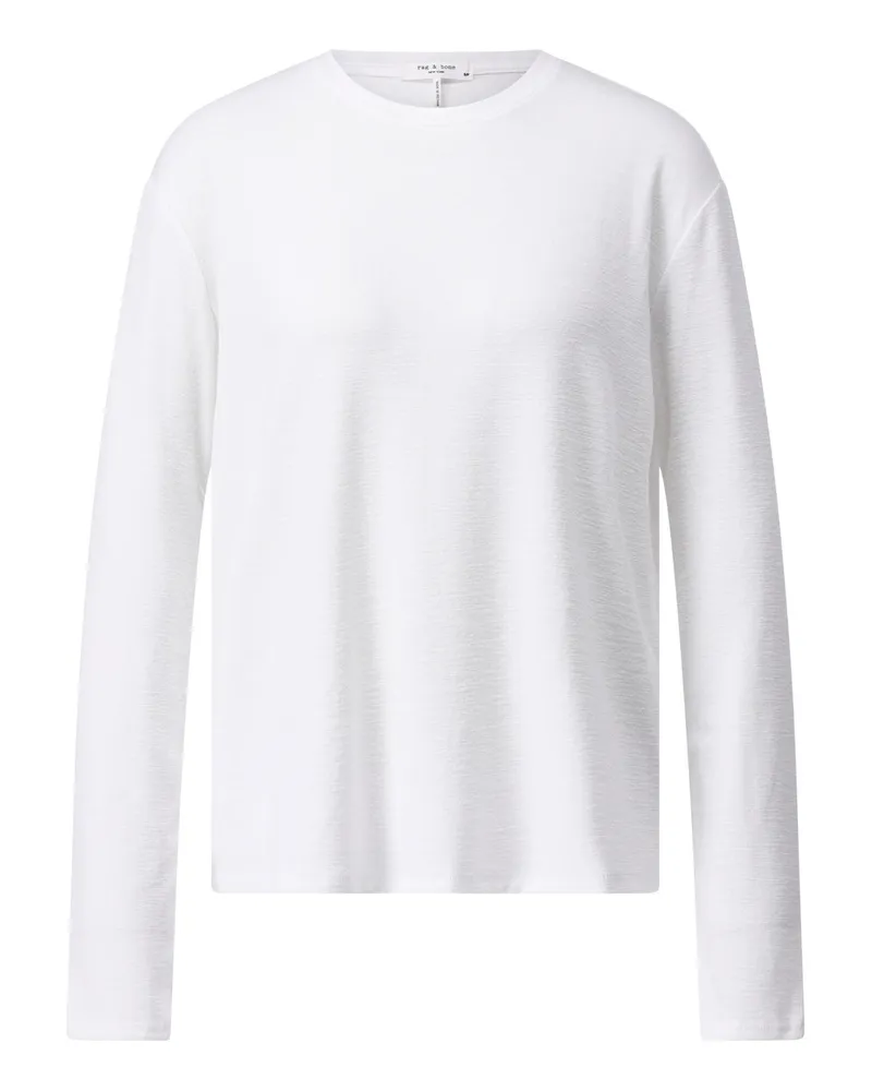 Rag & Bone Klassisches Langarmshirt Weiß