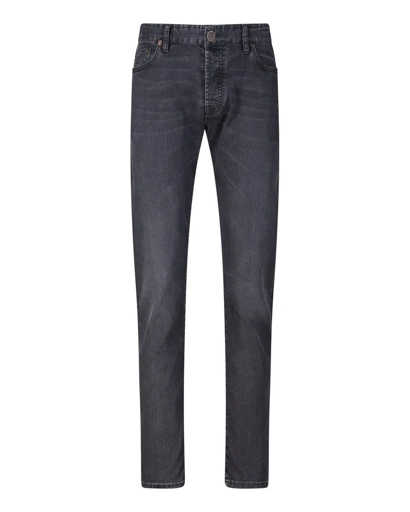 MOORER Slim-Fit Jeans Pavel Dunkelgrau