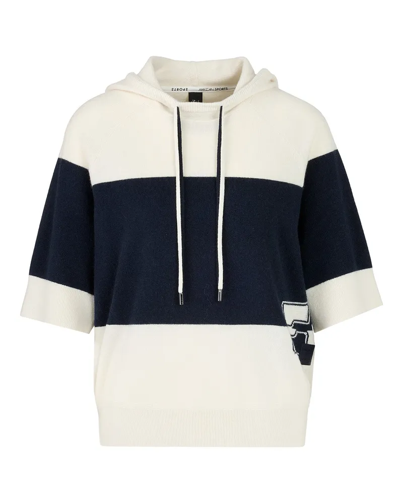 Marc Cain Kapuzenpullover mit Kaschmir Weiß